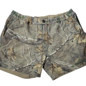 Chubbies, Realtree Reversible Shorts, Cammo, Khaki, Size Large Elastic Waistband